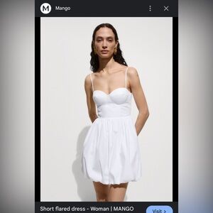 White flared Mango dress